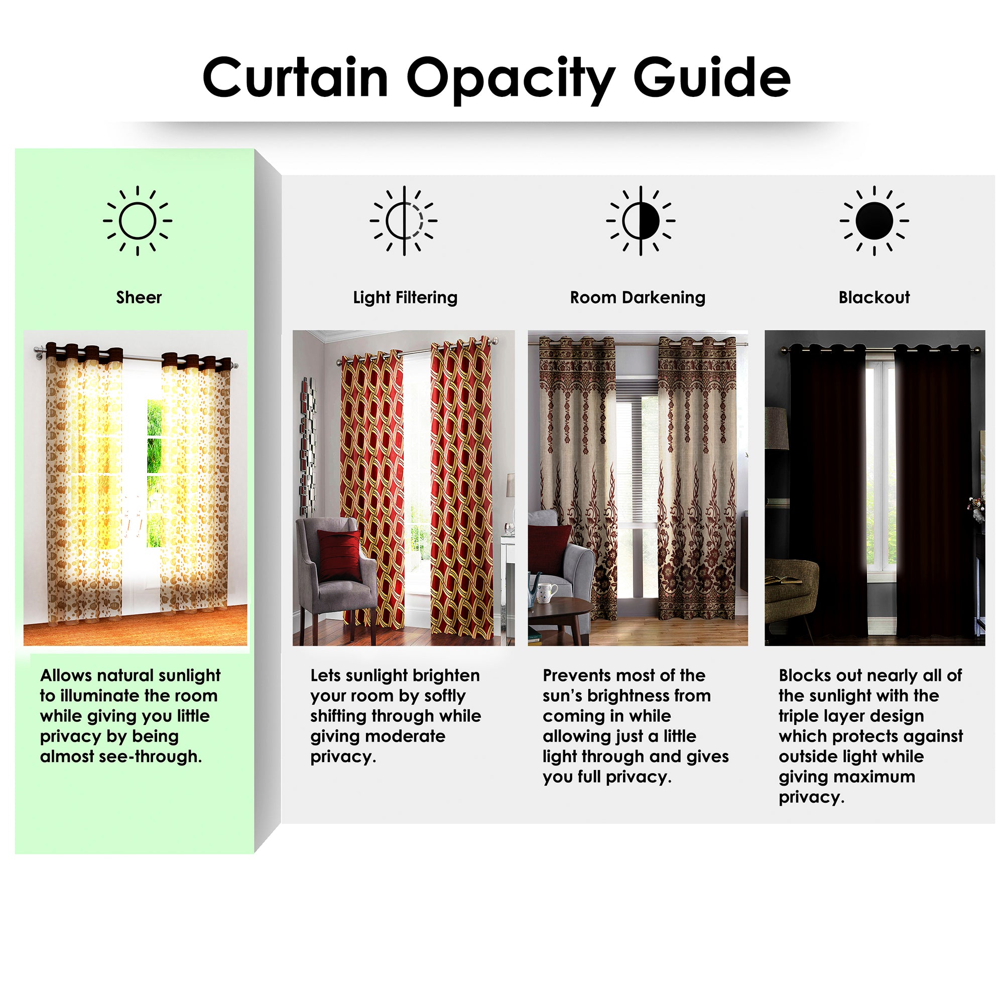 2 Pcs Brown Aura Sheer Net Polyester Window/Door/Long Door Curtains