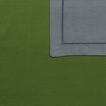 PAVO Tranquil Solid Luxurious King Bedsheet - Army Green and Grey