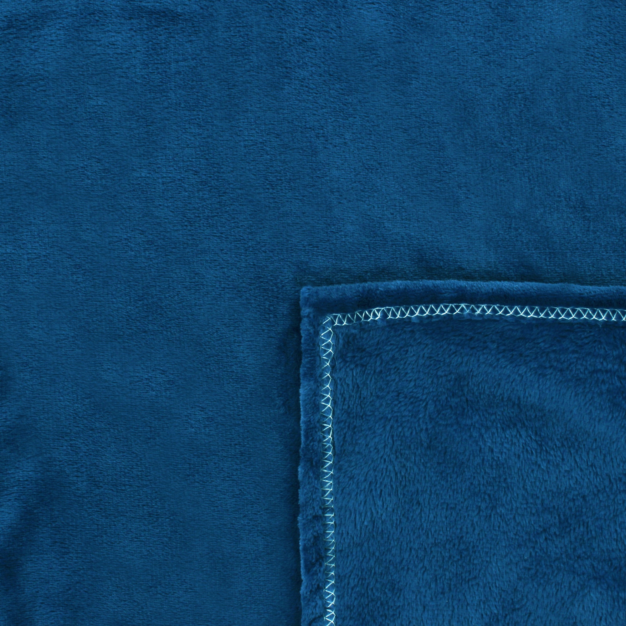 Premium Peacock Blue Double Flannel Blanket