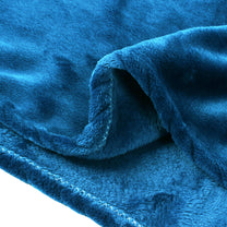 Premium Peacock Blue Double Flannel Blanket