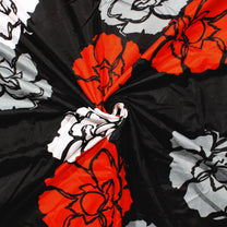 Single Size Balck & Red Floral Cotton Dohar (1 pc)