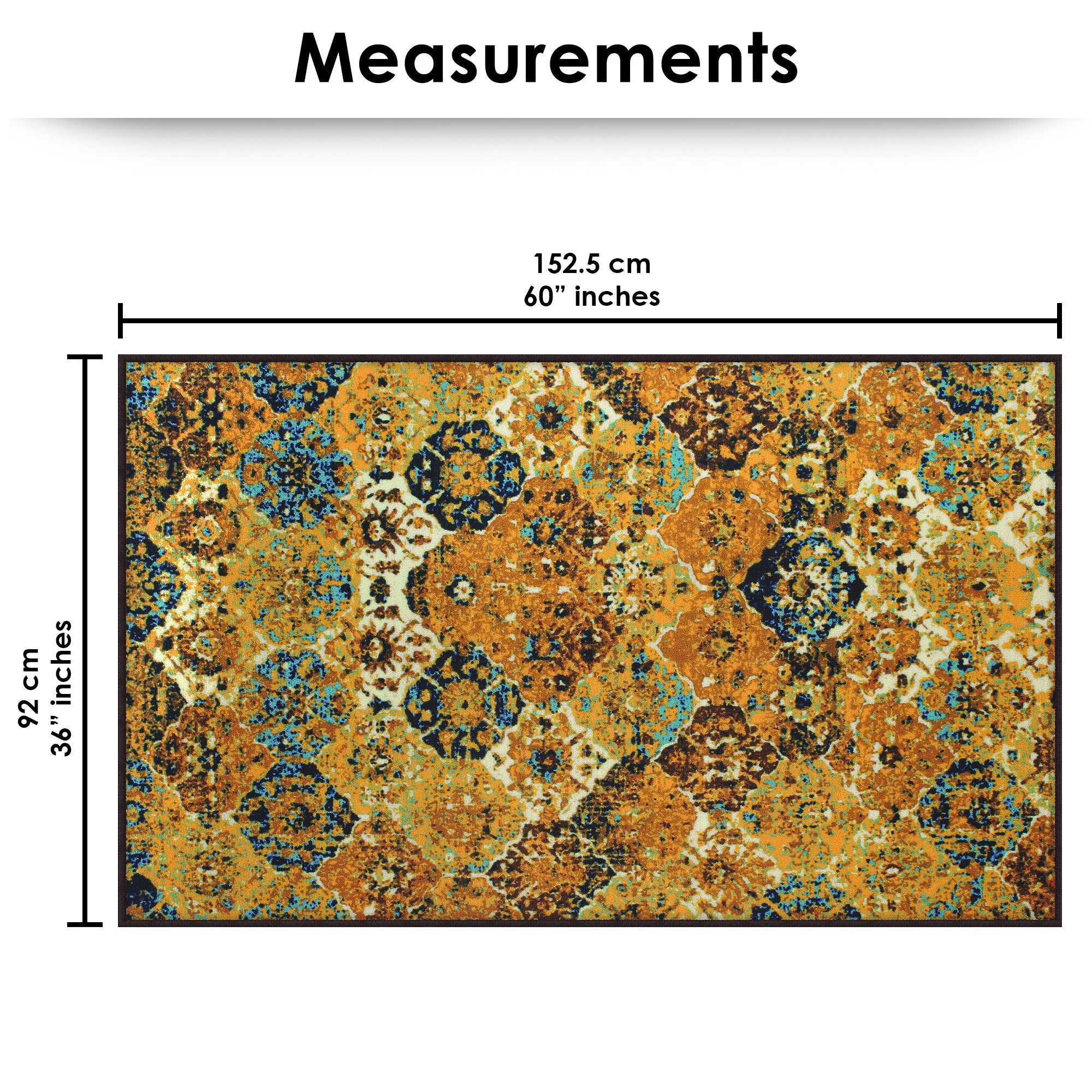Ethnic Grunge Pattern Multicolor Rustico Rug/Carpet