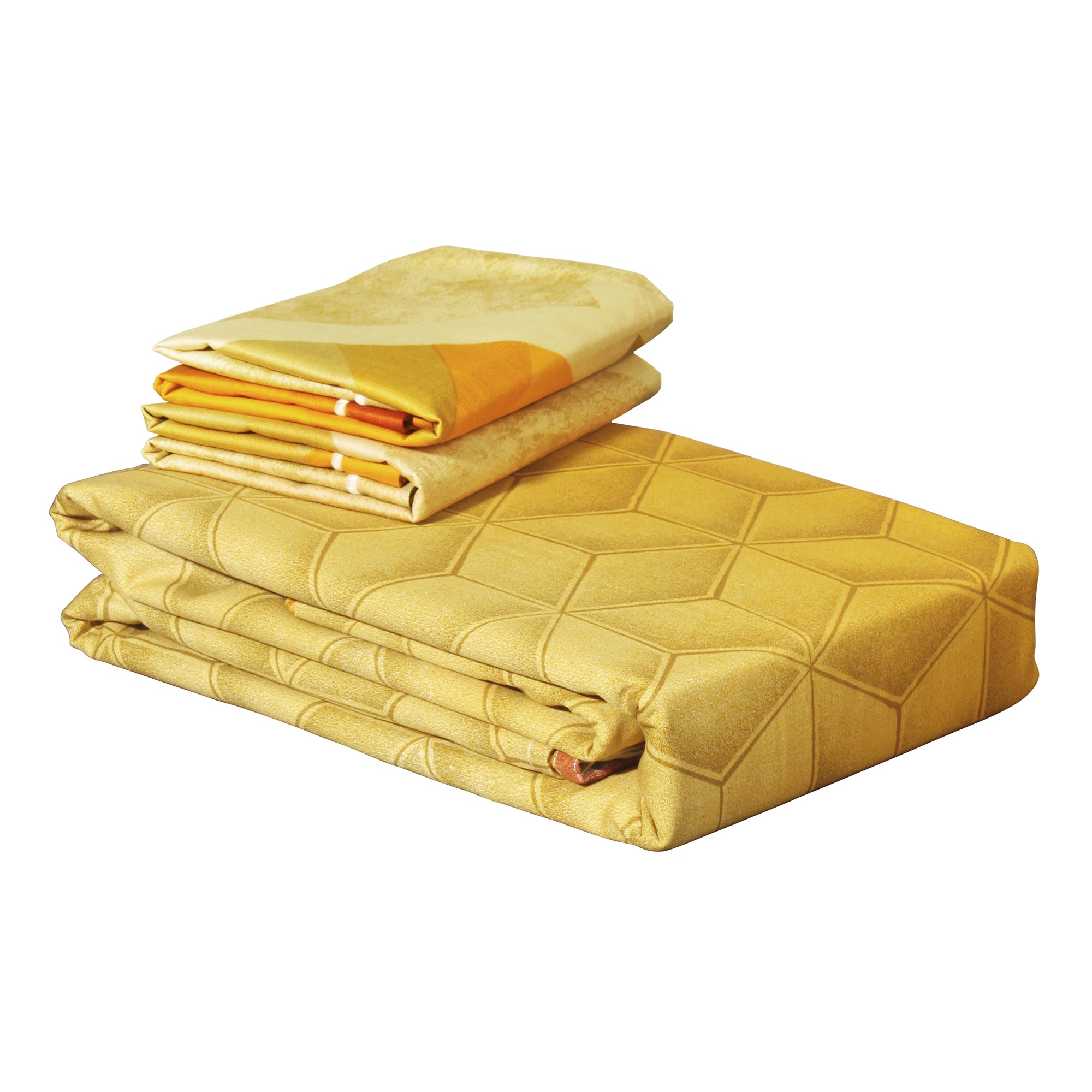 Pure Cotton 300 TC Orange Tevel King Size Bedsheet