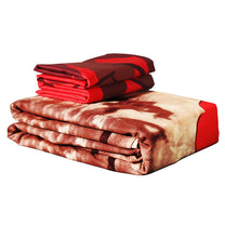 Pure Cotton Cream and Red  300 TC  Tevel King Size Bedsheet