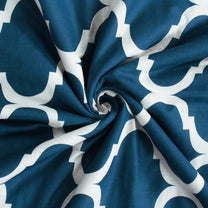 Super Soft Cambric Cotton Blue Grey Abstract - Dohar