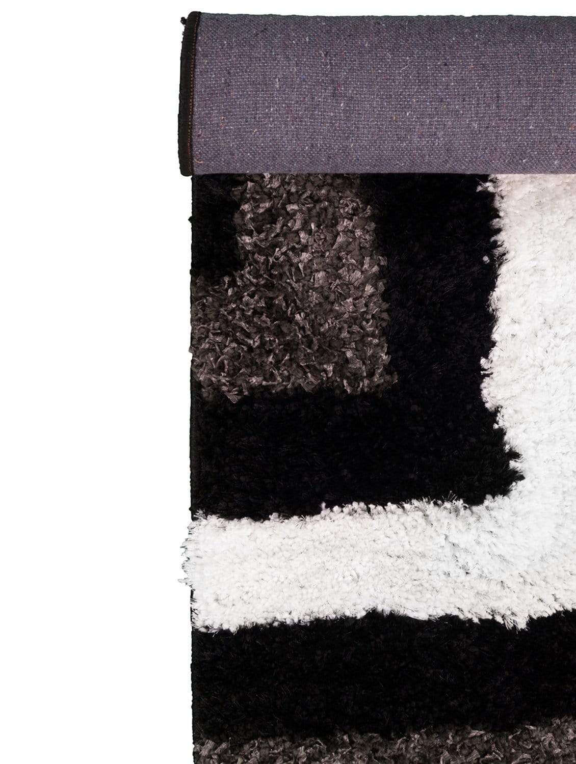 Geometric Pattern Dark Grey Carpet for Living Room & Bedroom