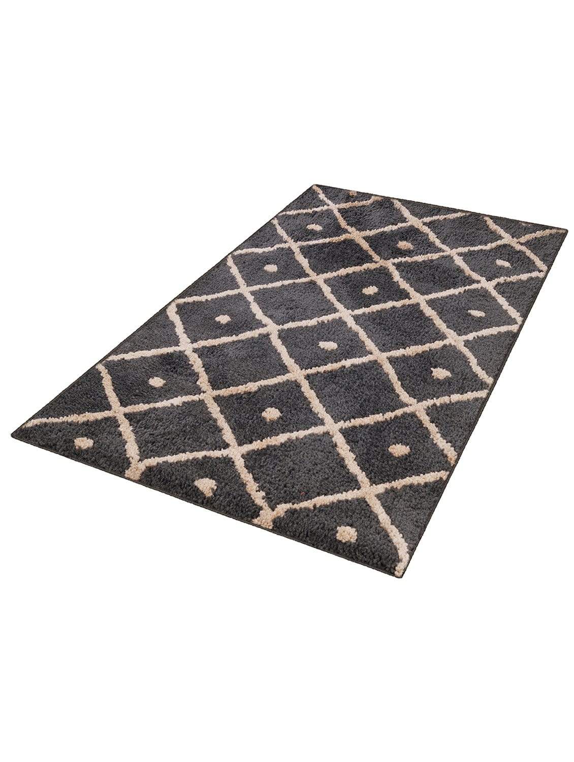 Geometric Pattern Grey Carpet for Living Room & Bedroom