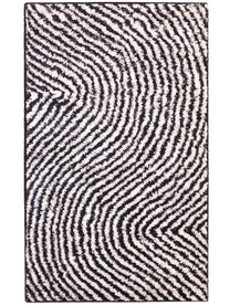 Stripes Pattern Black & White Carpet for Living Room