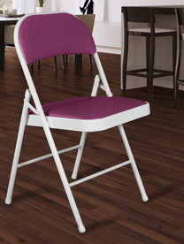 Padded Purple Metal Cafe /Kitchen/ Garden and Outdoor Folding Chair