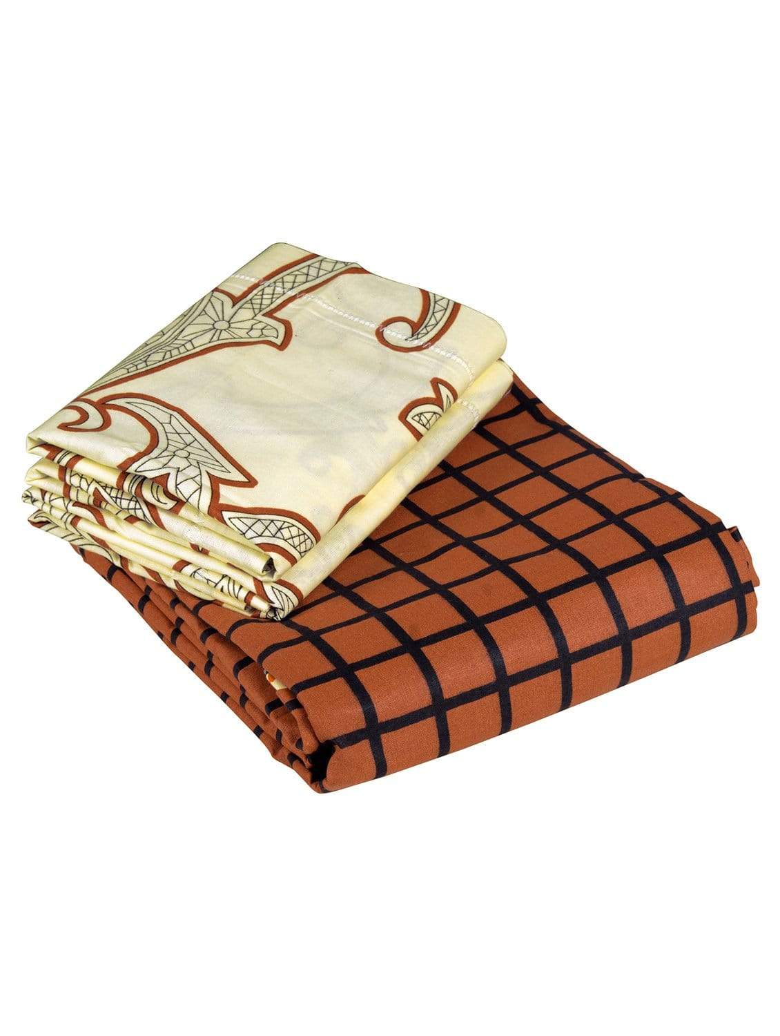 Metro 186 TC Cotton Mutlicolor Double Bedsheet with Pillow Covers