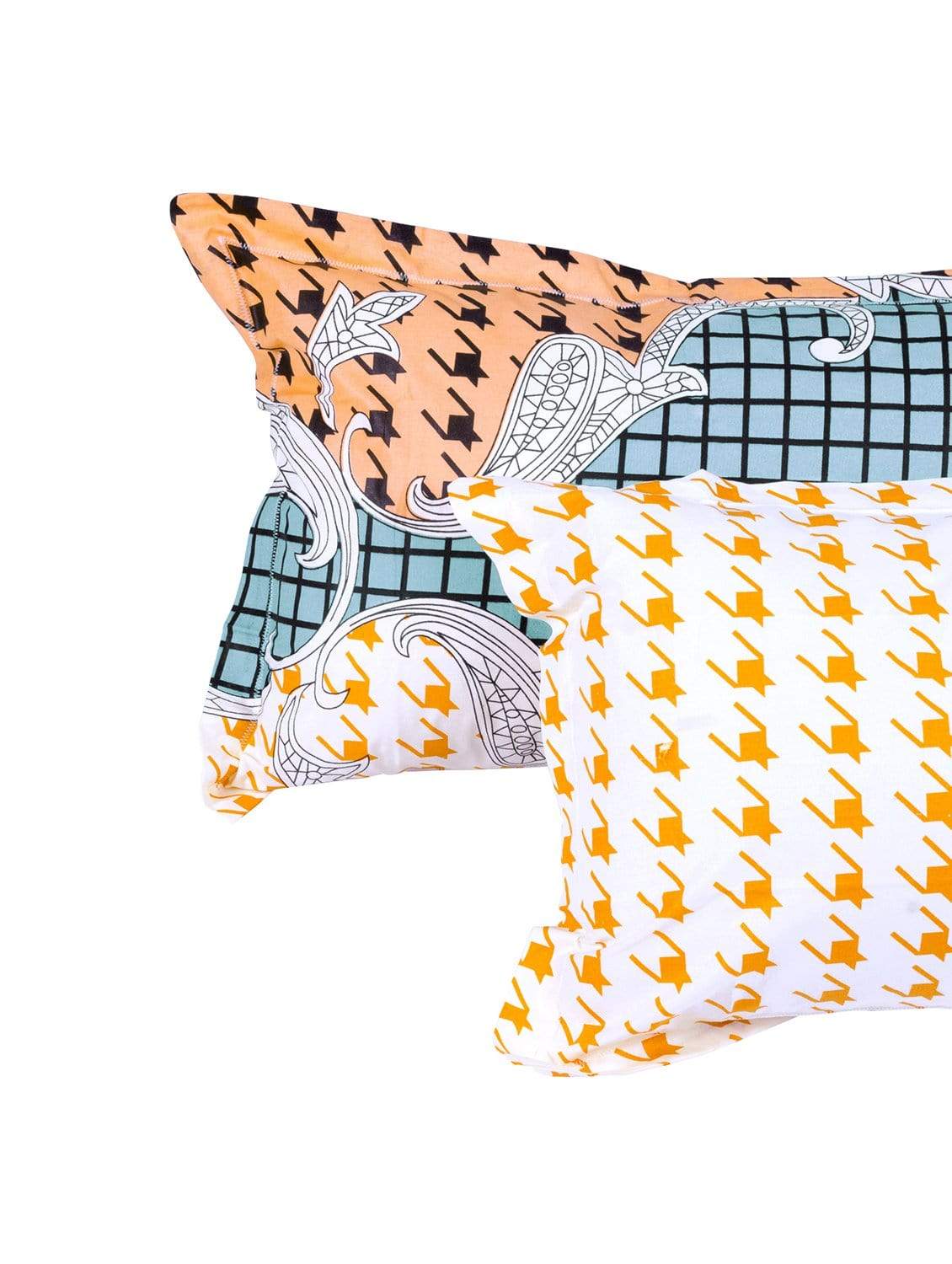 Metro 186 TC Cotton Cream Double Bedsheet with Pillow Covers