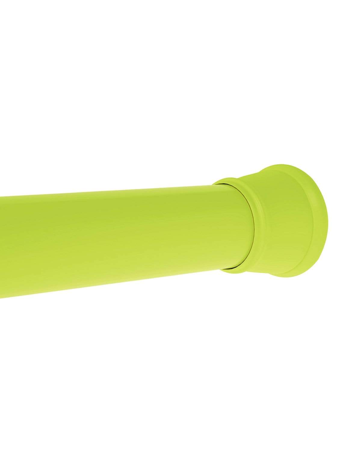 Modern Simple Lightweight Adjustable Extendable Stable Shower rod - Pack of 2 - Neon Green