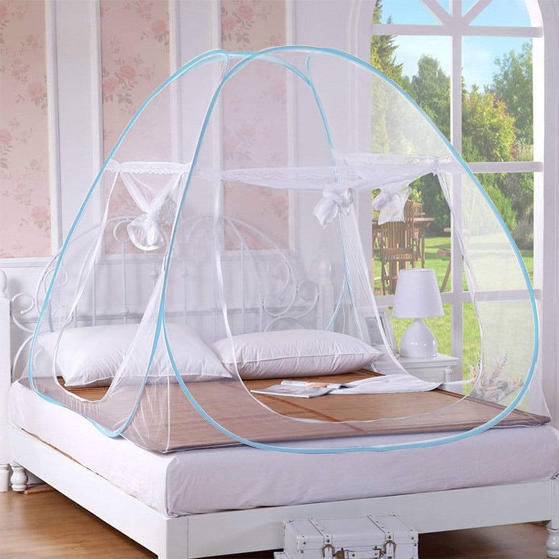 Mosquito Net For Double Bed and Our doors -Blue
