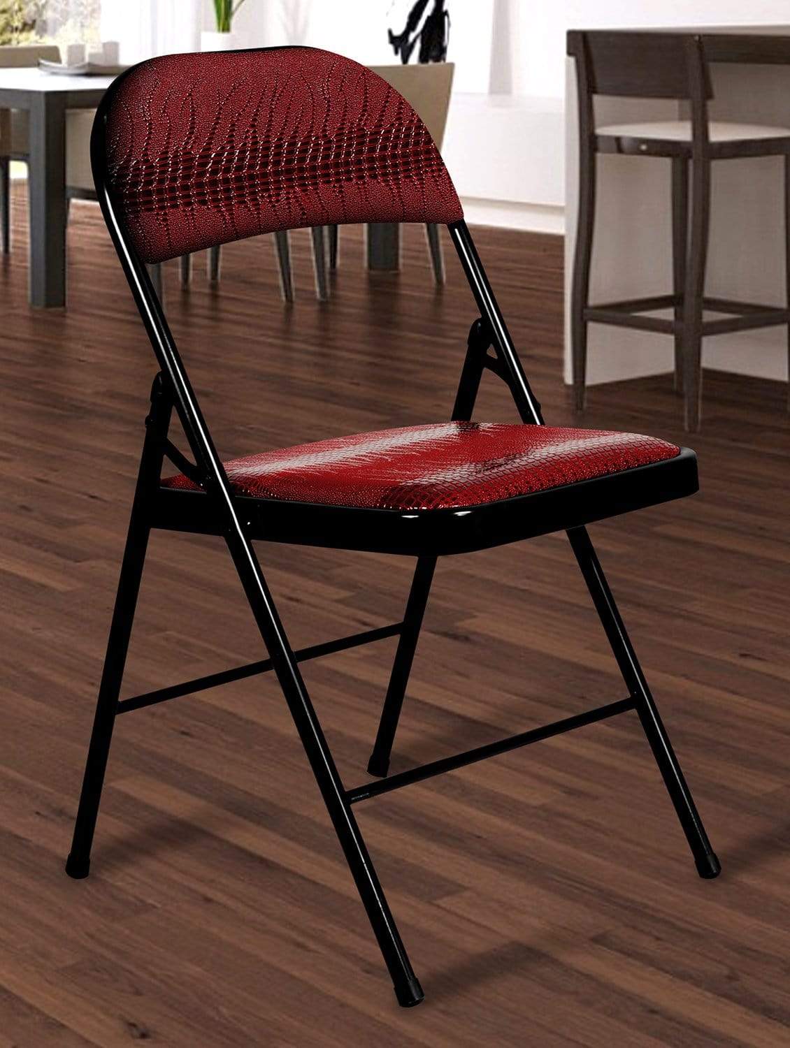 Padded Brown Metal Cafe /Kitchen/ Garden and Outdoor Folding Chair