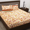Metro 186 TC Cotton Brown Double Bedsheet with Pillow Covers