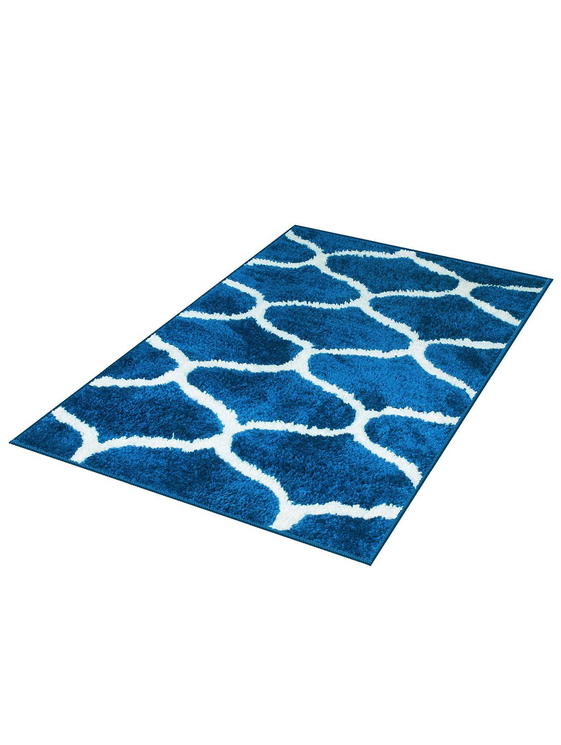 Abstract Pattern Blue Carpet for Living Room & Bedroom