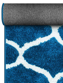 Abstract Pattern Blue Carpet for Living Room & Bedroom