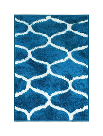 Abstract Pattern Blue Carpet for Living Room & Bedroom