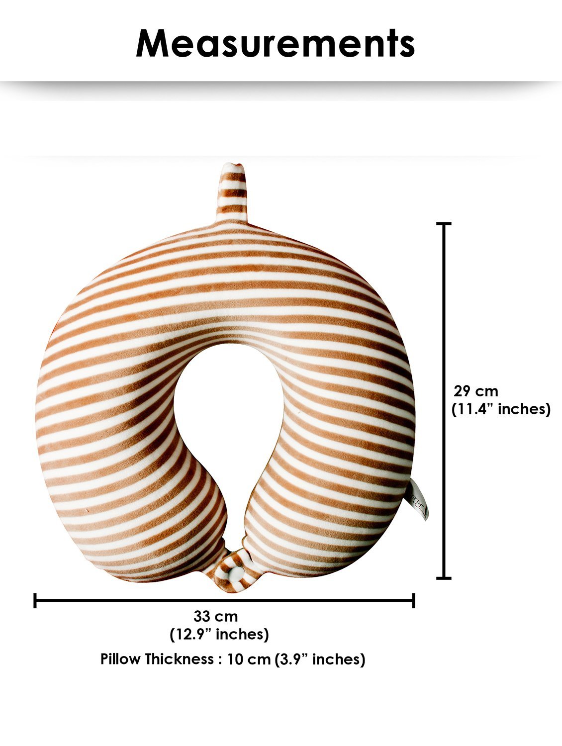 Travel U Shaped Orange Memory Foam Neck Pillow