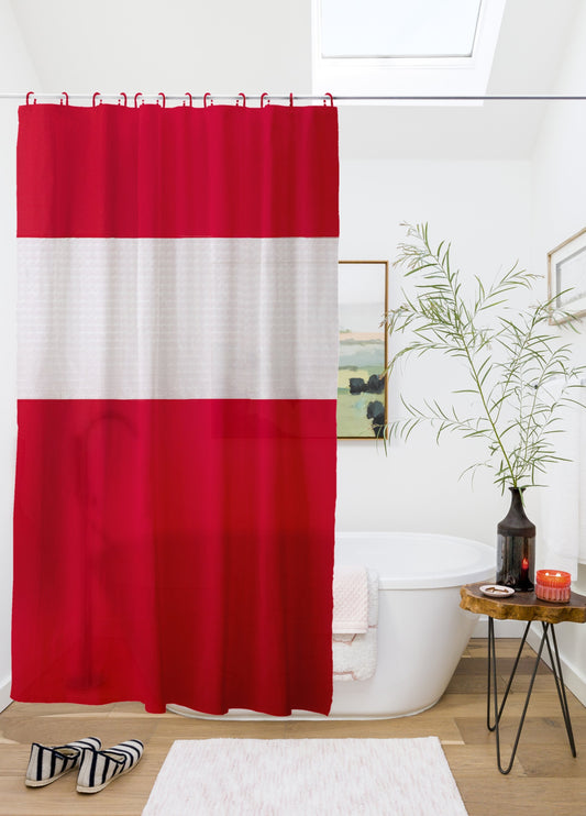Shower Curtains - Isolation Curtain | Waterproof - Red
